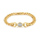 Pulseira Pave Elos Ovais - Ouro 18K | SILLENE