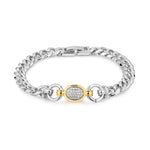 Pulseira Pave Elos Ovais - Prata | SILLENE