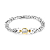 Pulseira Pave Elos Ovais - Prata | SILLENE