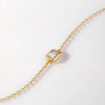 Pulseira Pingente Pedra do Mês - Dezembro (Topázio Azul) - Ouro 18K | SILLENE