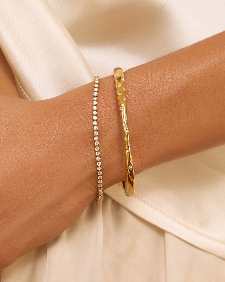 Pulseira Riviera Charlize - Ouro 18K | SILLENE