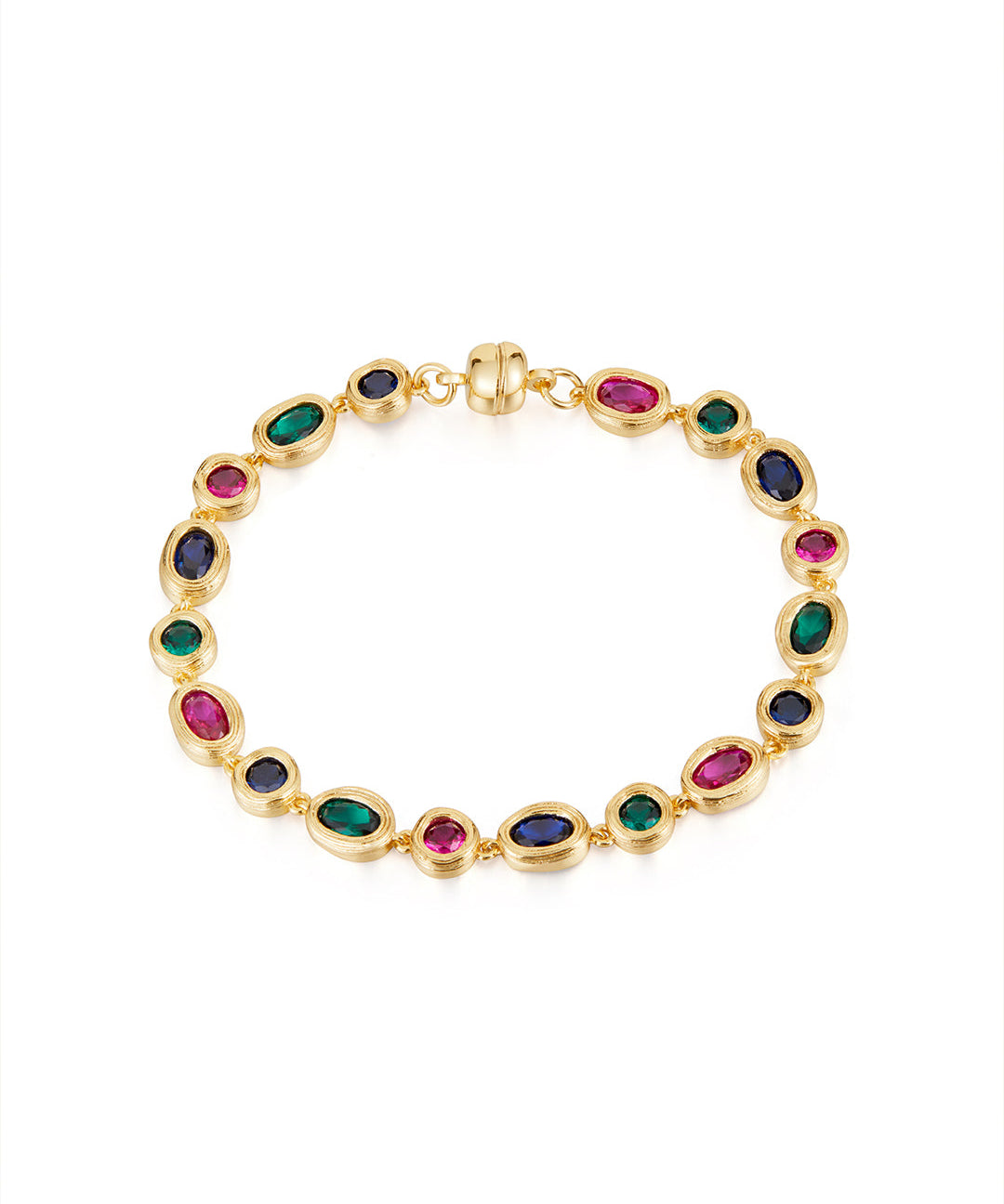 Pulseira Riviera Multicolorida - Ouro 18K | SILLENE