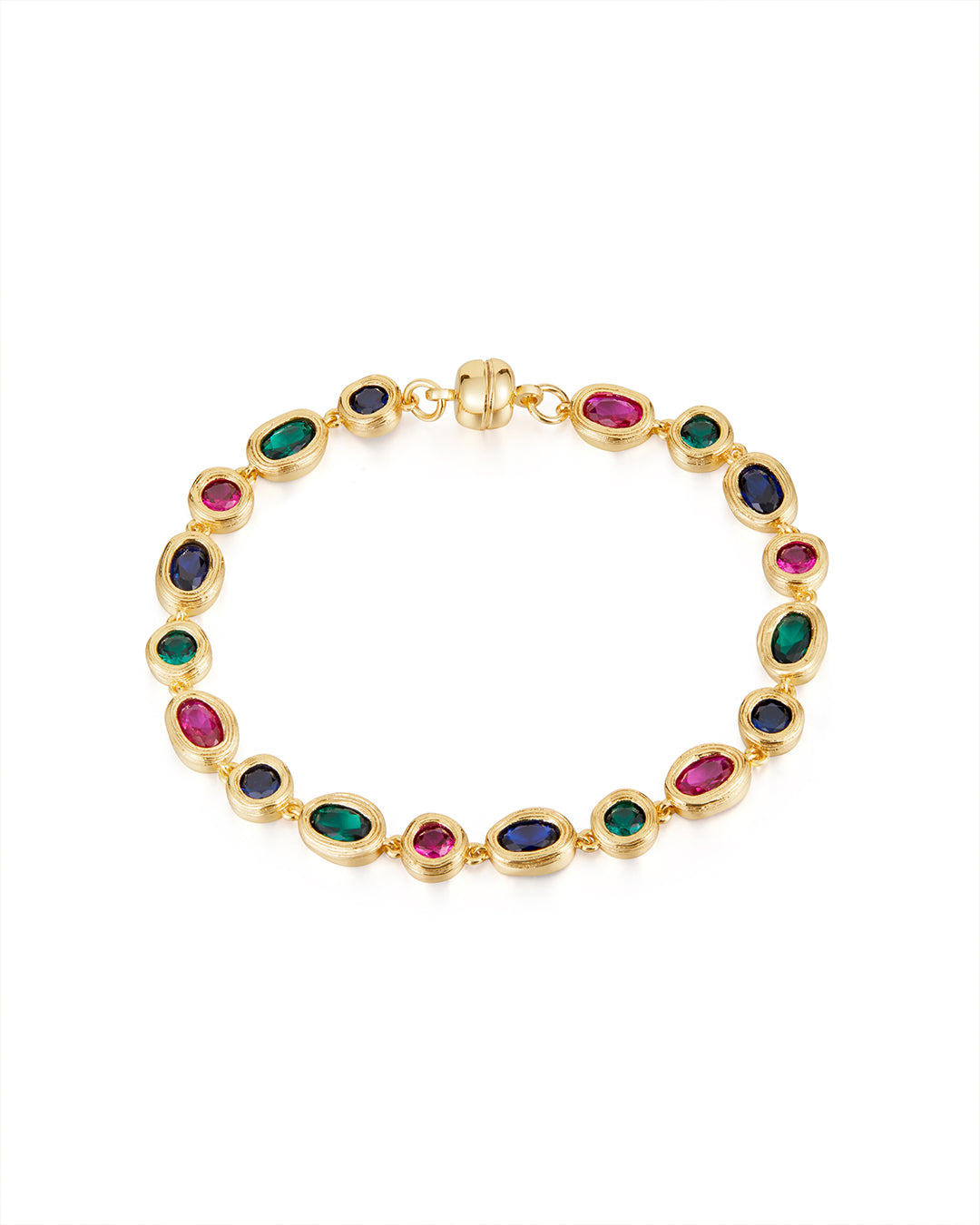 Pulseira Riviera Multicolorida - Ouro 18K | SILLENE