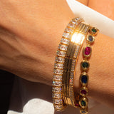 Pulseira Riviera Royale Multicolorido - Ouro | SILLENE