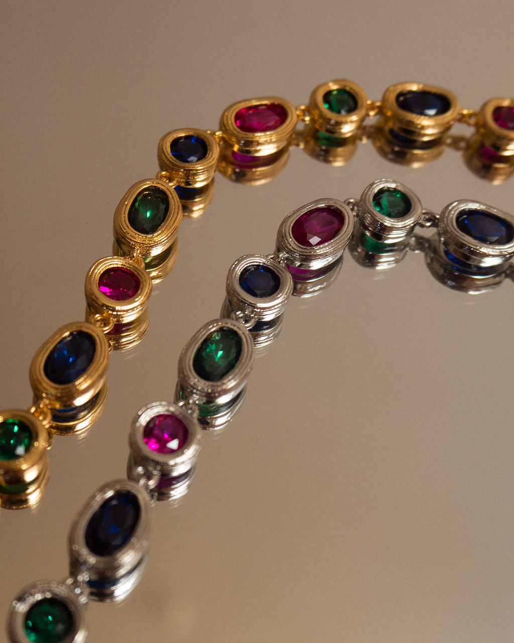 Pulseira Riviera Royale Multicolorido - Ouro | SILLENE