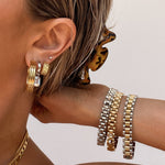 Pulseira Timepiece - Prata em uso | SILLENE
