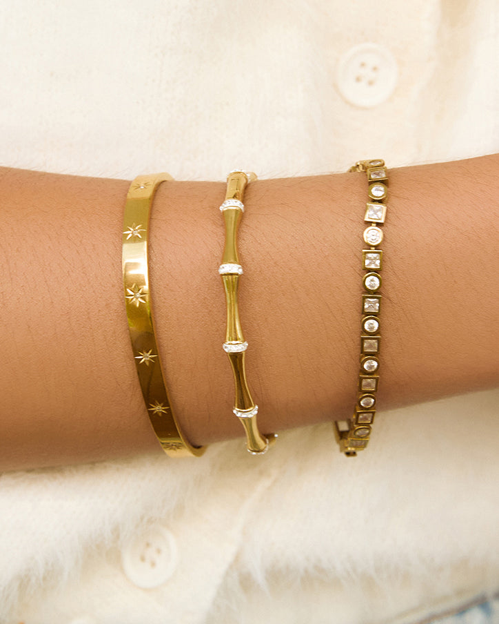 Pulseira Tinka Pedra - Ouro 18K | SILLENE