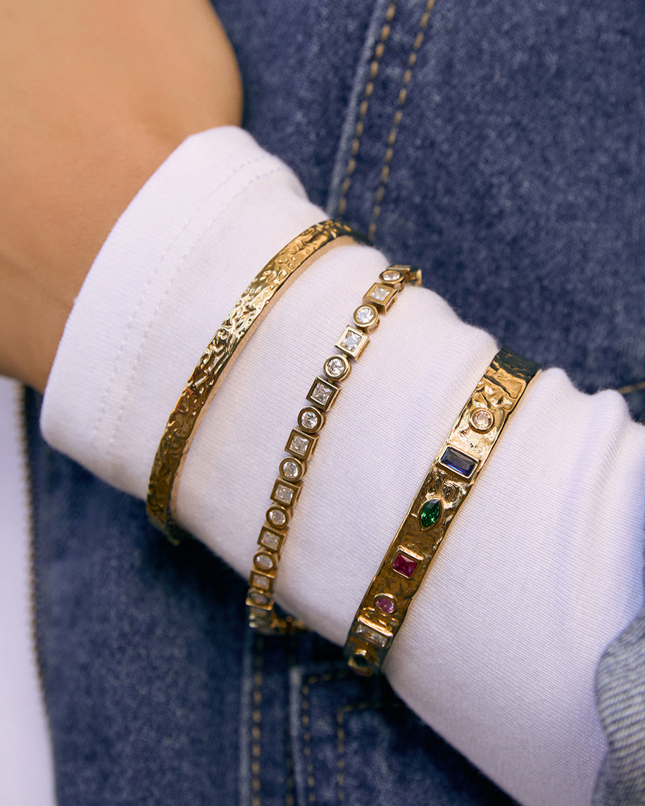 Pulseira Tinka Pedra - Ouro 18K | SILLENE