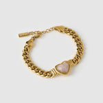 Pulseira Valentine Quartzo Rosa - Ouro 18K | SILLENE