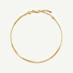 Tornozeleira Corrente Cobra Quadrada - Ouro 18K | SILLENE