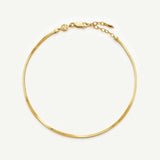 Tornozeleira Corrente Cobra Quadrada - Ouro 18K | SILLENE