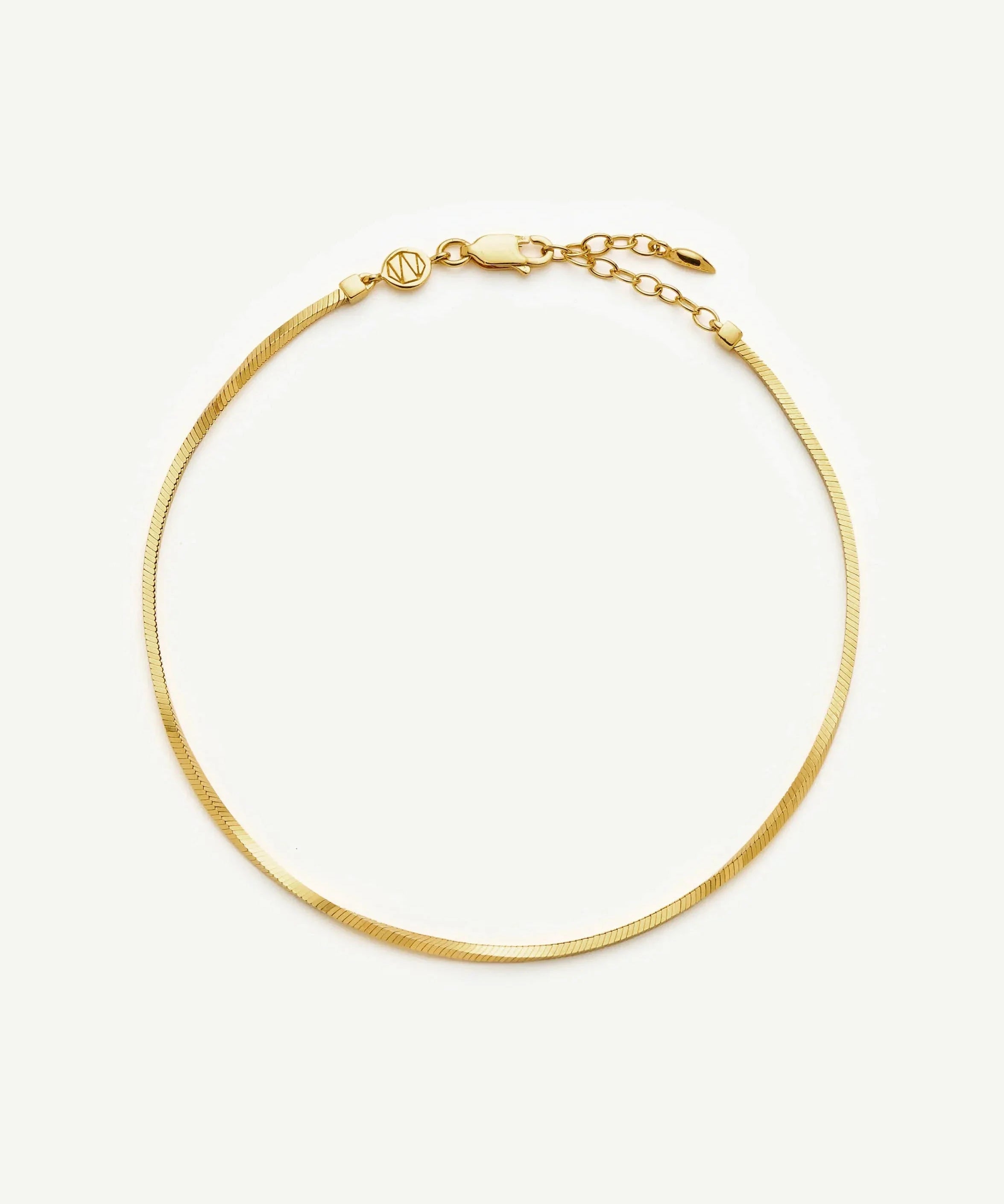 Tornozeleira Corrente Cobra Quadrada - Ouro 18K | SILLENE
