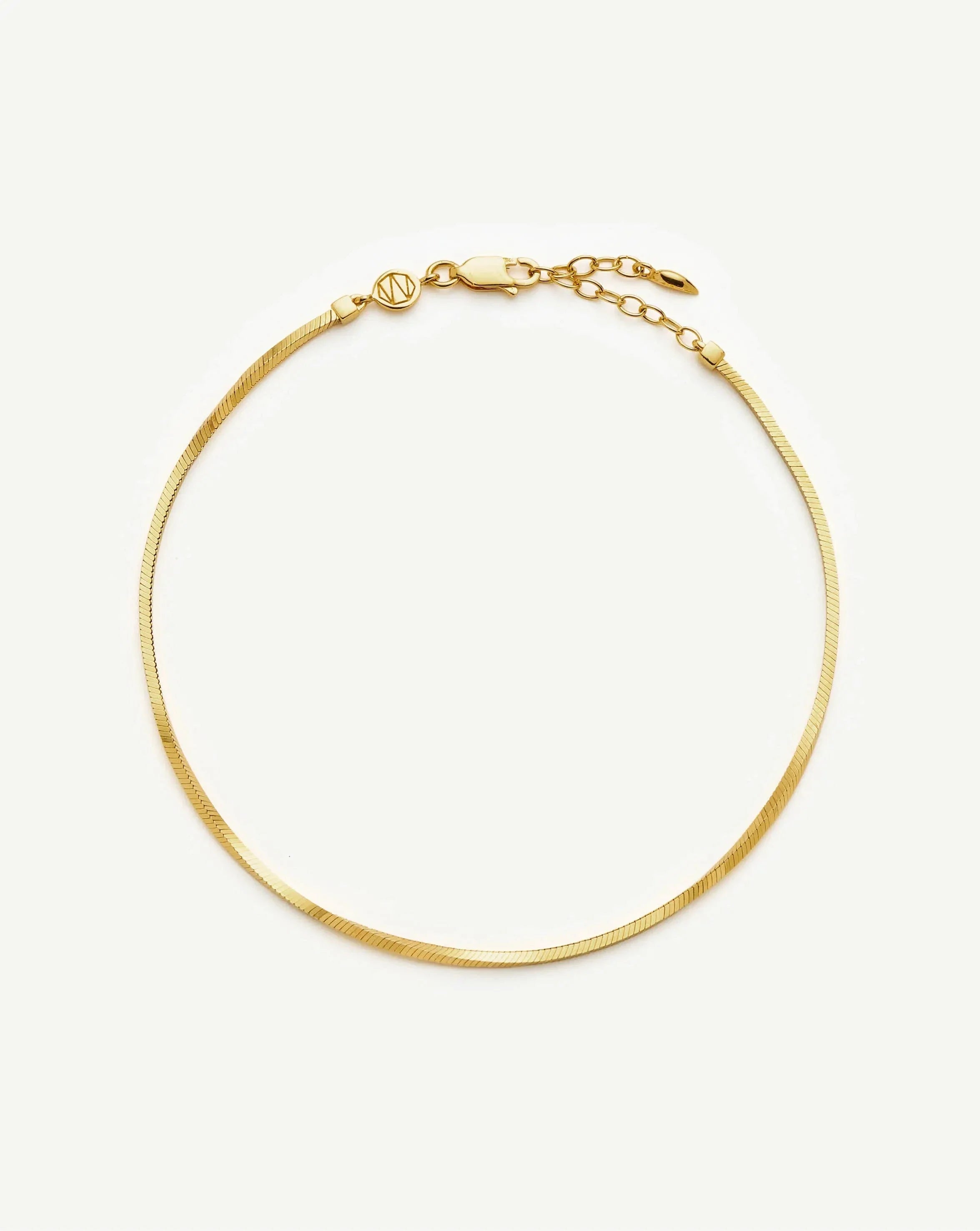 Tornozeleira Corrente Cobra Quadrada - Ouro 18K | SILLENE