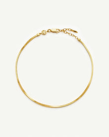Tornozeleira Corrente Cobra Quadrada - Ouro 18K | SILLENE