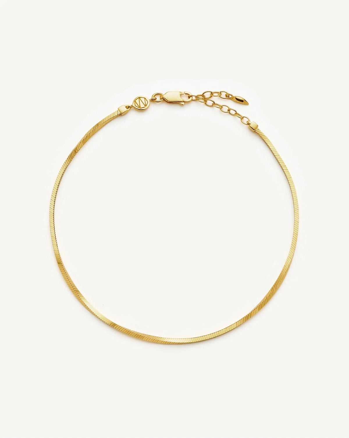 Tornozeleira Corrente Cobra Quadrada - Ouro 18K | SILLENE