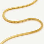 Tornozeleira Corrente Cobra Quadrada - Ouro 18K | SILLENE