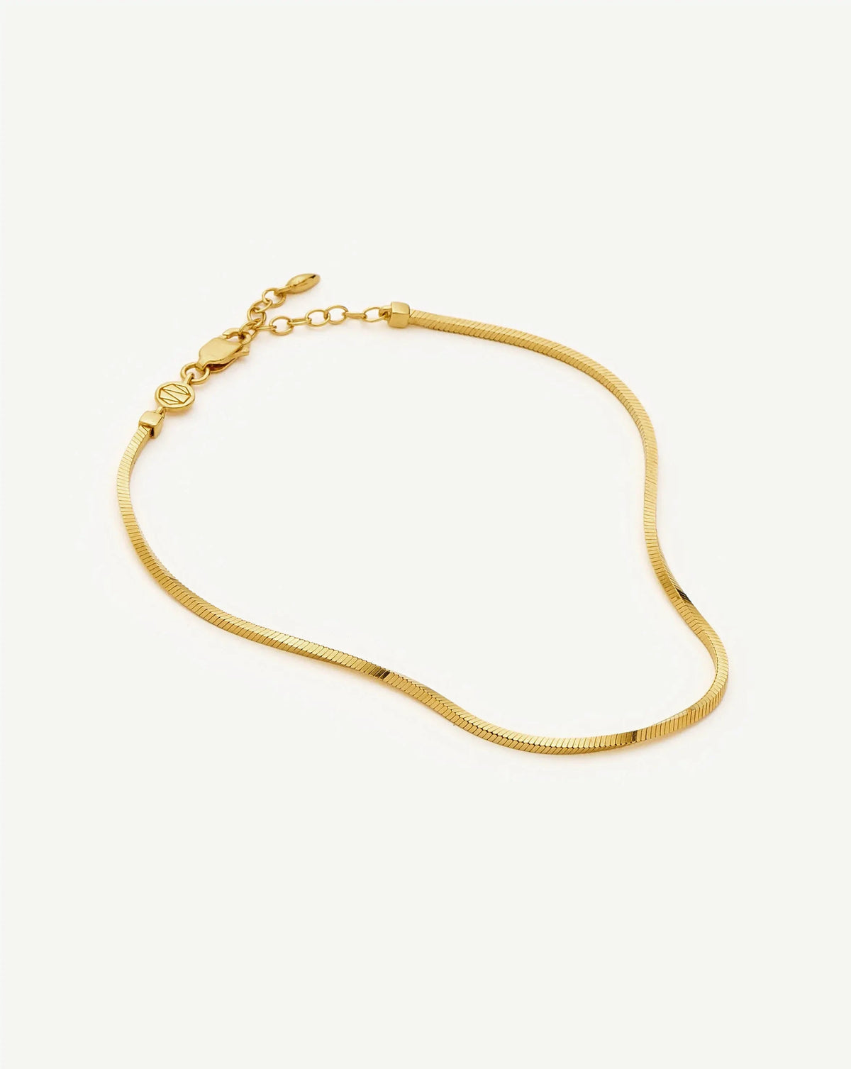 Tornozeleira Corrente Cobra Quadrada - Ouro 18K | SILLENE